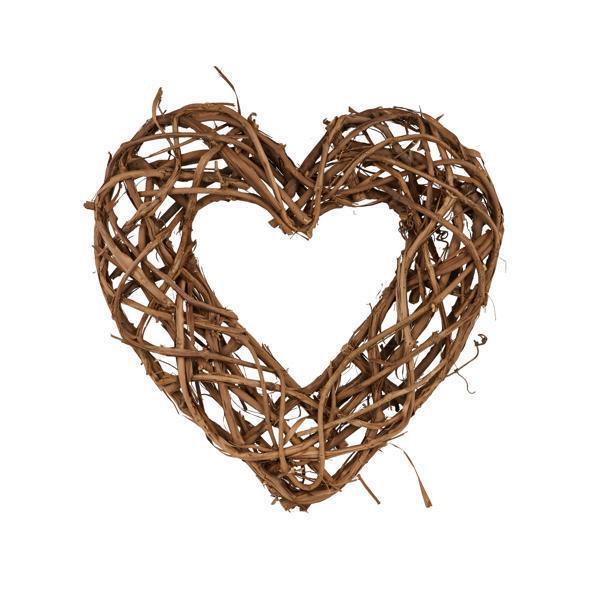 20" Natural Dia Thick Vine Heart