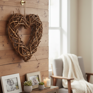 20" Natural Dia Thick Vine Heart