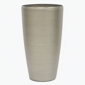 Champagnbe gold resin planter on a white background