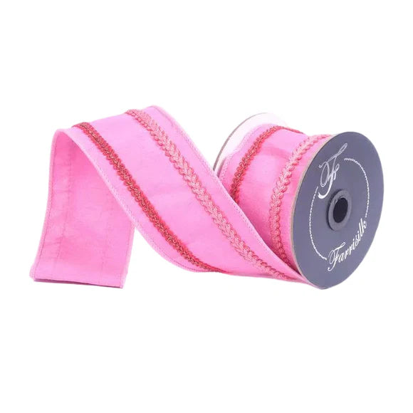2.5" x 10YDS Bubblegum Celebrations Farrisilk Wired Ribbon
