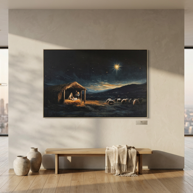 24"x36" O Holy Night Christmas Wall Decor