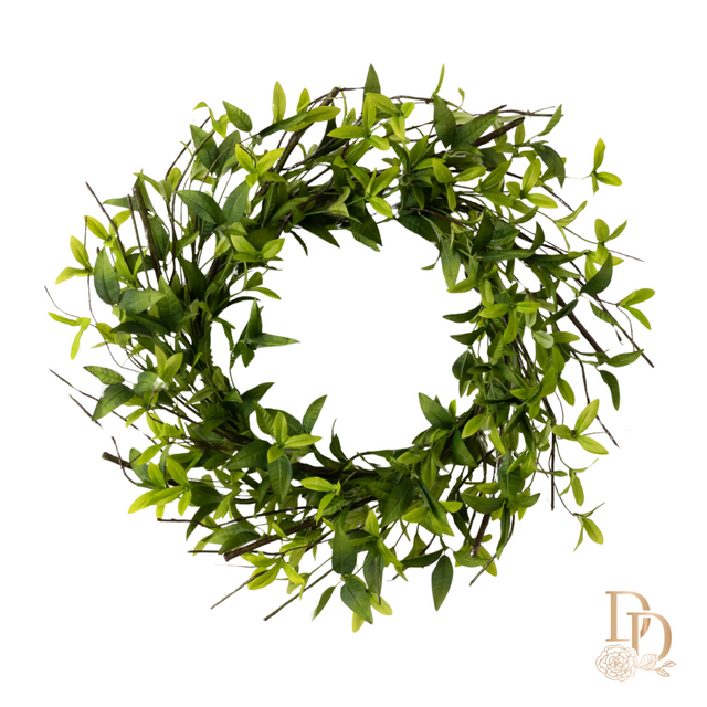 22.5" Ruscus & Twig Wreath
