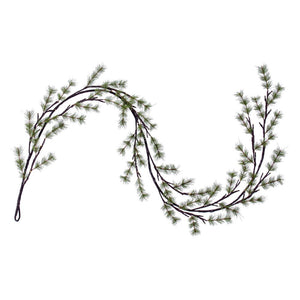 6' Green Mini Pine Twig Garland 48WW LED