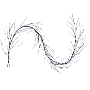 6' Brown Frosted Twig Garland LED 48WW B/O