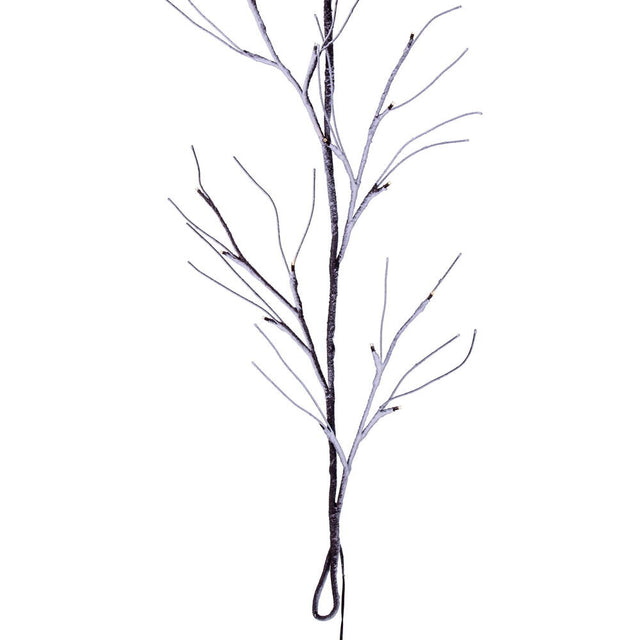 6' Brown Frosted Twig Garland LED 48WW B/O