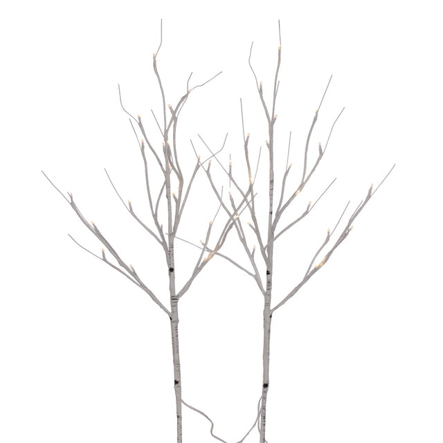 30" White Birch Twig Branch LED 40WW B/O 2/Box