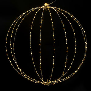 18" or 24" Warm White Twinkle LED Ball Steel Wire Silhouette Light