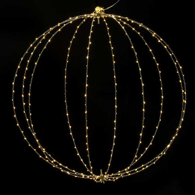 18" or 24" Warm White Twinkle LED Ball Steel Wire Silhouette Light