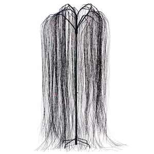 8' x 42" Black Willow Twig Artificial Pre-Lit Halloween Tree