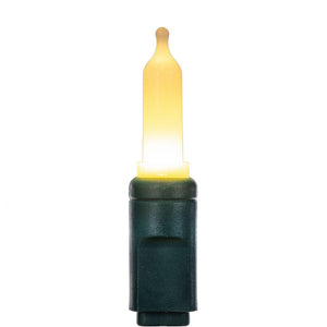 50-Light Frosted LED Warm White/Green Wire Italian Light Set, 6" Spacing