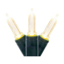 50-Light Frosted LED Warm White/Green Wire Italian Light Set, 6" Spacing