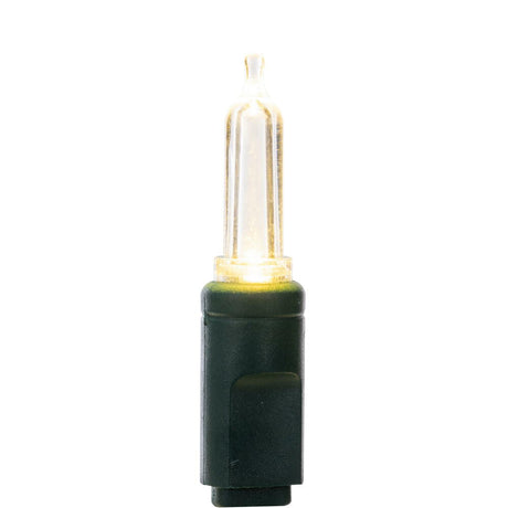 50-Light Frosted LED Warm White/Green Wire Italian Light Set, additional view