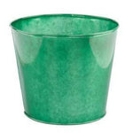 5.5"H Smooth Tin Pot W/Liners | Red or Green