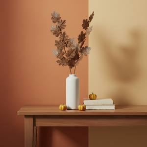 48" Velvet Ananthus Leaf Spray | Brown & Silver