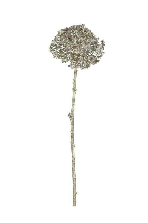 27.5" Gold Sequin & Glitter Hydrangea