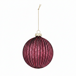 4"D Burgundy Mercury Glass Ornaments | Ball, Finial, or Onion Shape