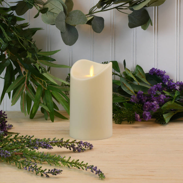 Battery-Operated 5" Pillar Candle with Moving Flame