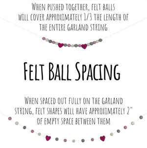 Felt Pumpkin Garland for Fall & Halloween | Orange Teal Tan