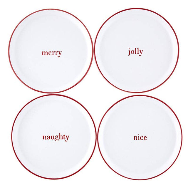 Face to Face Holiday Appetizer Plates, Set of 4