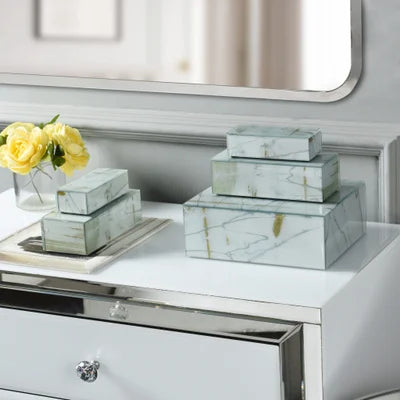 3.5" Melody Washed | Set of 5 Glass Boxes
