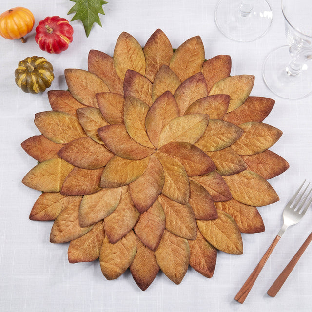 15" Copper Fall Leaves Placemat