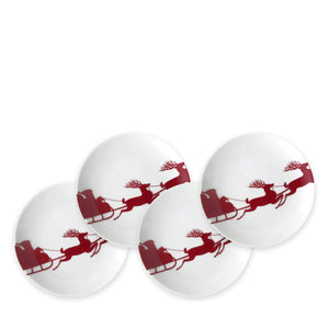 6.25" Sleigh Small Plate Set of 4