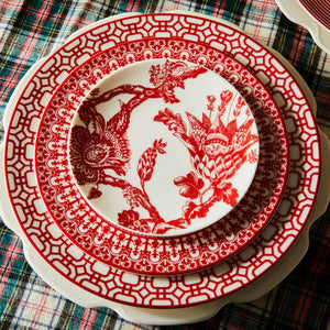 8" Newport Garden Gate Crimson Dinner Plate