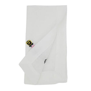 Embroidered Nutcracker White 20" Cloth Napkin