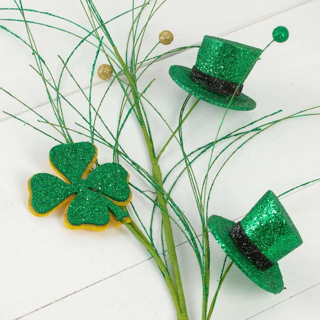 37" St Patrick's Day Shamrock Decorative Stem