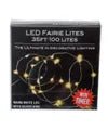 33' Battery Operated 100L Warm White Fairy LED Silver Wire Light Set