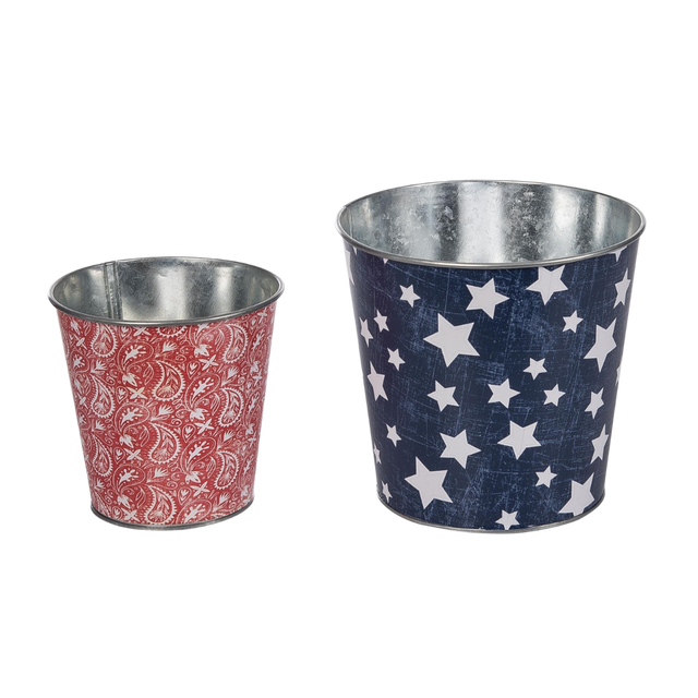 6" Metal Americana Containers Set/2