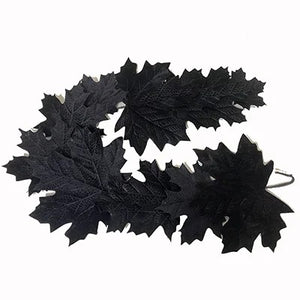 6' Black Maple Leaves Garland