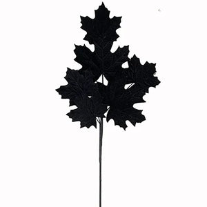 24" Black Velvet Maple Leaves Spray