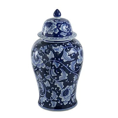 9.5" x 9.5" x 18" Aline Chinoiserie Inspired Ginger Jar