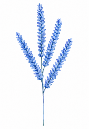 32" Blue Glitter Button Leaf Fern Spray