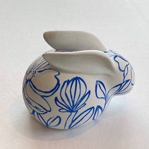 Large Magnolia Bunny | Chinoiserie Rabbit