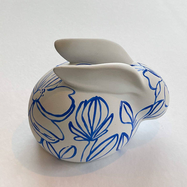 Large Magnolia Bunny | Chinoiserie Rabbit