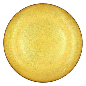 11" Gold Gilded Aura Glass Dinner Plate