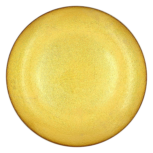 11" Gold Gilded Aura Glass Dinner Plate
