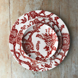 8" Arcadia Crimson Rimmed Salad Plate