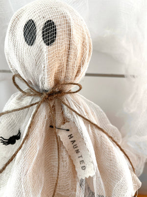 Rustic Primitive Halloween Ghost Decor | Extra Large or Large