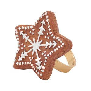2" Gingerbread Star Napkin Rings
