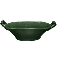 Green Potter's Handled Bowl