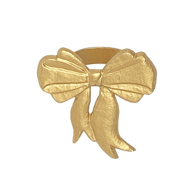 2" Gold Bow Napkin Ring | Set of 4