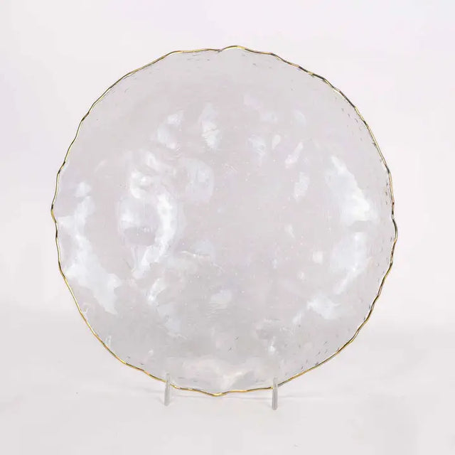 Provence 10.25" Clear Plate with Gold Accent