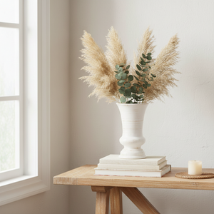10" White Ceramic Farmhouse Urn