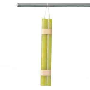 green melon taper candles dripless wax candle with wick