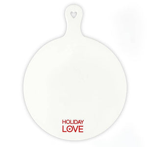 13.23" Ceramic Cheese + Dessert Tray - Holiday Love