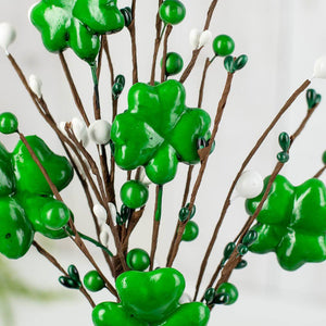 15" St. Patrick's Day Shamrock Pip Berry Pick