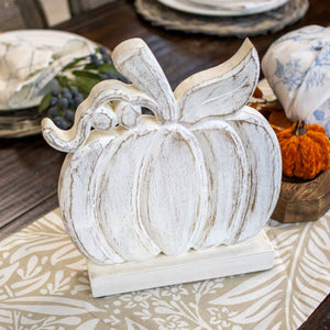 11" Portland Pumpkin | Antique White